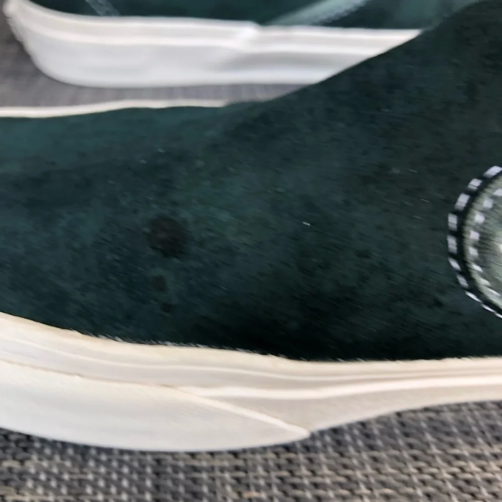 Vans Green and White Slip-On Sneakers - Picture 8 of 13